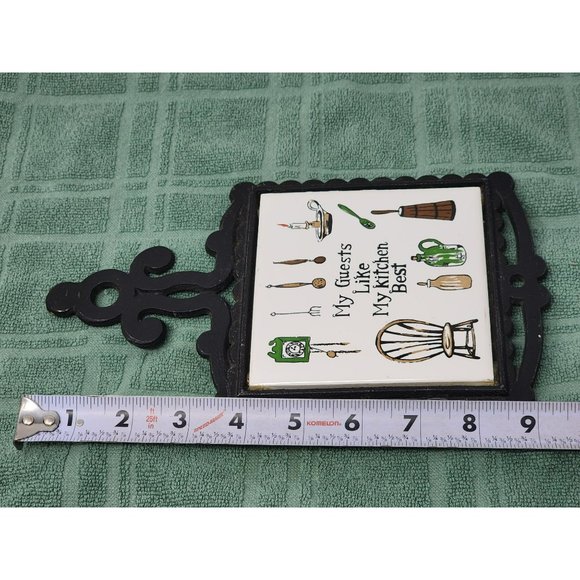 Vintage Trivet Cast Iron Hot Plate Country Farmhouse Decor Retro Wall Hanging - Picture 6 of 7